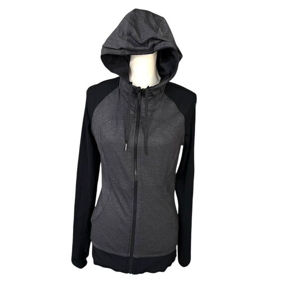 Lululemon Reversible Dance Studio Jacket Rib Sleeve Black Size 8 - Picture 1 of 13